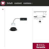 Paulmann 92437 LED-plafondlamp, LED-inbouwlamp 6 W Zwart (mat) - thumbnail