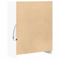 Dressoir met LED 77x34x100 cm bewerkt hout wit - thumbnail