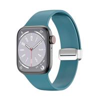 Siliconen bandje - Folding Buckle - Cyaan - Geschikt voor Apple Watch 38mm / 40mm / 41mm / 42mm - thumbnail
