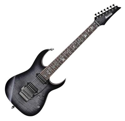 Ibanez J.Custom RG8527-BRE Black Rutile 7-snarige elektrische gitaar met koffer en certificaat