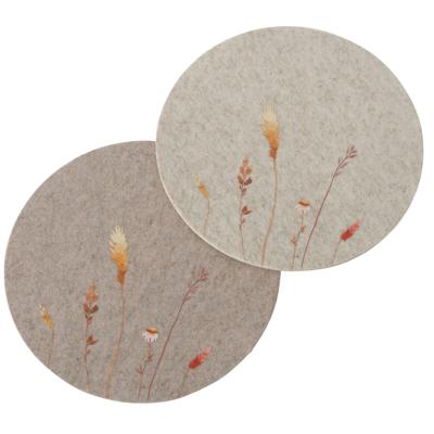 Boltze Home placemat kornelia ø38cm vilt