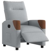 Fauteuil elektrisch verstelbaar stof lichtgrijs - thumbnail