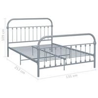 Bedframe metaal grijs 120x200 cm - thumbnail