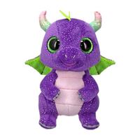Ty Knuffel Daphne Paarse Dino 15cm - thumbnail