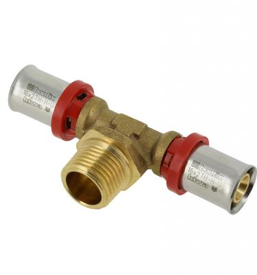 Bonfix Perskoppeling - 2x Alu-pers - 1x Buitendraad - T-koppeling - 16 x 1/2 x 16mm