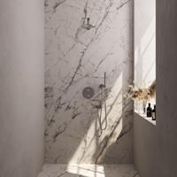 Thermostatische Inbouwdoucheset Brauer Carving Met Ronde Afdekplaat RVS (Alle Opties) - thumbnail