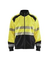 Blåkläder Sweatshirt hele rits High-Vis 35582528 | High-Vis Geel/Zwart | Maat M - 7330509610350 - thumbnail