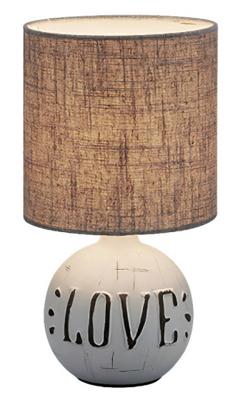 Trio Landelijke schemerlampEsna Love 16cm grijs - R50661025