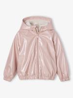Winddicht met glanzend effect, gevoerd voor meisjes lichtroze - thumbnail
