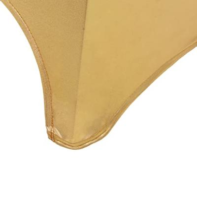 VidaXL 6 st stoelhoezen stretch goud VidaXL 6 st stoelhoezen stretch goud