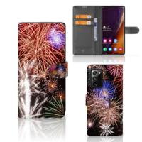 Samsung Galaxy Note20 Ultra | Wallet Case | met Pasjes | Vuurwerk - thumbnail