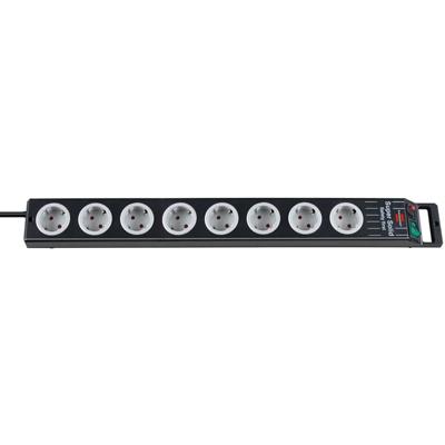 Brennenstuhl 1153380118 power uitbreiding 2,5 m 8 AC-uitgang(en) Zwart, Grijs
