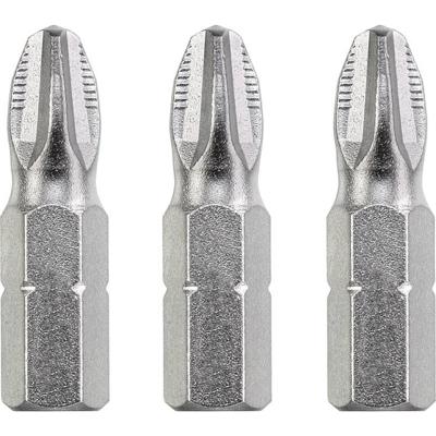 Schroefbit pozidrive Nr. 3 25 mm 1/4 inch 3 stuks kaart Eurofix - Eurofix