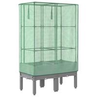 Plantenbak verhoogd met kashoes 80x40x140 cm rattanlook - thumbnail