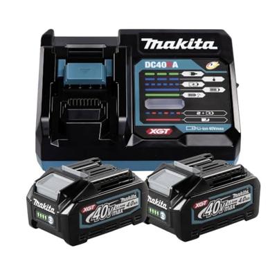 Makita Accu Starterset XGT DC40RA 2x BL4040 - 191L77-9