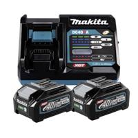 Makita Accu Starterset XGT DC40RA 2x BL4040 - 191L77-9 - thumbnail