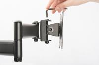 Digitus DA-90364 Monitorvoet 4-voudig 38,1 cm (15) - 68,6 cm (27) Zwart Draaibaar, In hoogte verstelbaar, Kantelbaar, Zwenkbaar, Roteerbaar, Staand - thumbnail