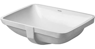 Duravit Starck 3 Inbouw Wastafel 53x36.5x18 cm Rechthoek Keramiek Glanzend Wit