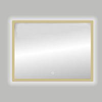 Best Design Badkamerspiegel Nancy Isola LED Verlichting 100x80 cm Mat Goud - thumbnail
