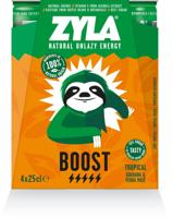Zyla energiedrank Boost, tropical, blik van 25 cl, pak van 4 stuks - thumbnail