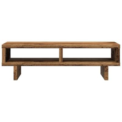 VidaXL Monitorstandaard 50x27x15 cm bewerkt hout oud houtkleurig