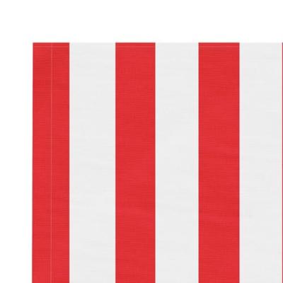 VidaXL Vervangingsdoek voor luifel gestreept 4x3 m rood en wit