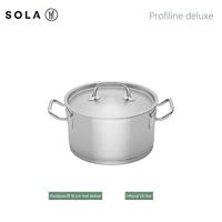 Sola Pannenset Profiline Deluxe - RVS - Kookpan ø 12, 14, 18 cm & Steelpan ø 12 cm - Inductie geschikt - 4 Delig - thumbnail