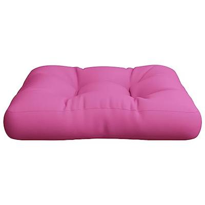 VidaXL Palletkussen 60x60x12 cm stof roze