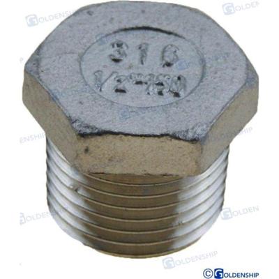 GS30581 - RVS MANNELIJKE PLUG 1/2