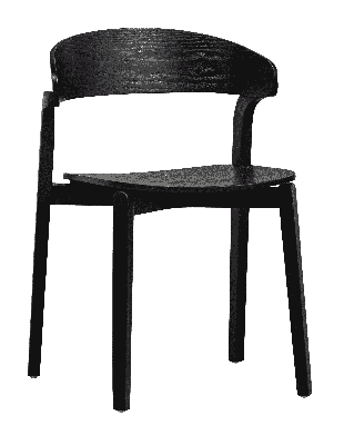 WOOOD Eetkamerstoel 'Cras' Essen, kleur Zwart