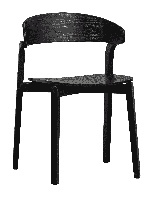 WOOOD Eetkamerstoel 'Cras' Essen, kleur Zwart - thumbnail