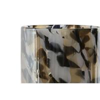 Kaarshouder Home ESPRIT Zwart Crème Kristal 12 x 12 x 11,5 cm - thumbnail