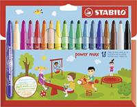 STABILO power max viltstift, etui van 18 stuks in geassorteerde kleuren - thumbnail