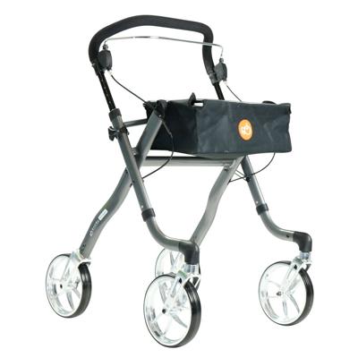 Excel Rollator Virage (6,8 kg) | Binnen rollator | Met duwbeugel | Dienblad | Kleur: Grijs | 24510200