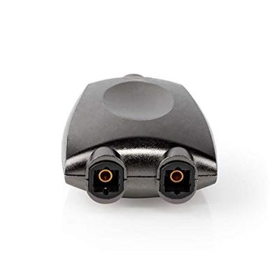 TosLink-Adapter | Toslink Female | 2x TosLink Female | Splitter | Aluminium | Gun Metal Grijs | 1 Stuks TosLink-Adapter | Toslink Female | 2x TosLink Female | Splitter | Aluminium | Gun Metal Grijs | 1 Stuks