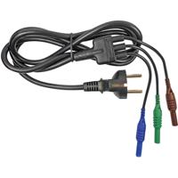 Cliff CIH29950 Veiligheidsmeetsnoerenset Randaarde stekker Stekker 4 mm 1.50 m Blauw, Groen, Bruin 1 stuk(s) - thumbnail