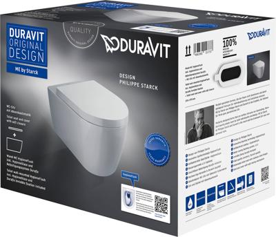 Duravit ME by Starck hangtoilet incl. toiletbril met HygieneFlush 37x57x35,5cm wit
