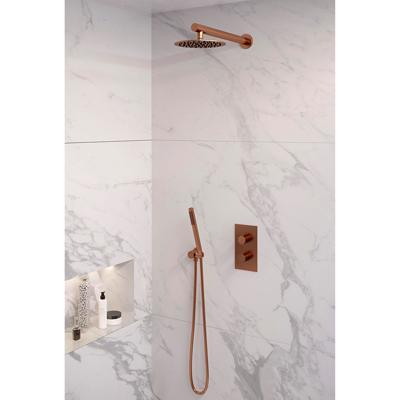 Inbouw Regendouche Set Brauer Copper Edition Wanduitloop Ronde Hoofddouche 20 cm Koper Brauer