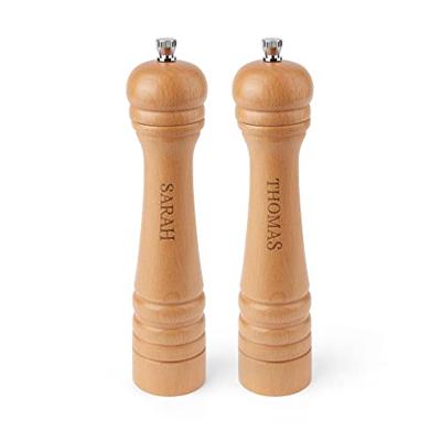 Gegraveerde peper en zoutmolenset met naam - XL