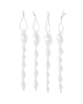 HEMA Kersthangers glas - 4 stuks (wit)