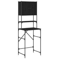 Wasmachinekast Zwart eiken 68 x 48,5 x 194 cm - thumbnail