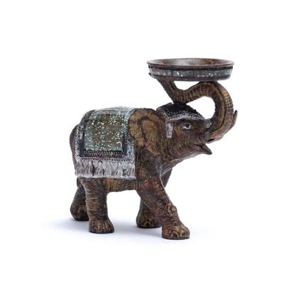 Olifant met kaarshouder (14 cm)