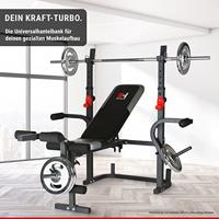 HAMMER Bermuda XT Olympische gewichtstrainingsbank Zwart, Rood, Zilver - thumbnail