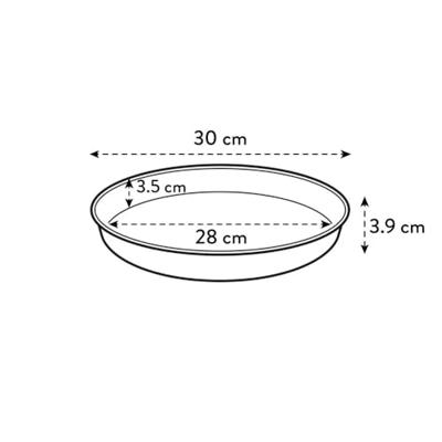 Elho loft urban schotel rond 30 cm antraciet - thumbnail