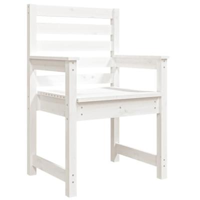 Tuinstoelen 2 st 60x48x91 cm massief grenenhout wit