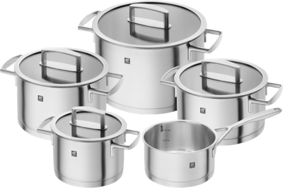 Zwilling Pannenset - Vitality - RVS - Geschikt voor alle warmtebronnen - Zilver - 5 Delig