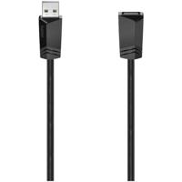 Hama USB-verlengkabel, USB 2.0, 480 Mbit/s, 0,75 m Kabel Zwart - thumbnail