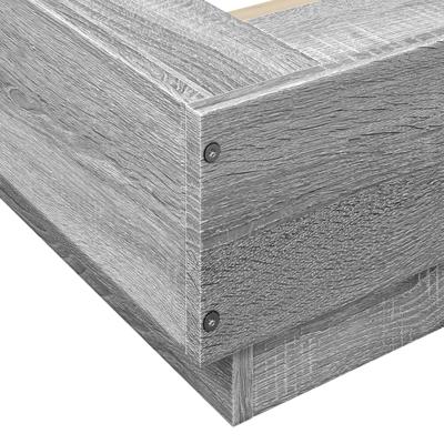 Bedframe met LED-verlichting grijs sonoma eiken 140x190 cm