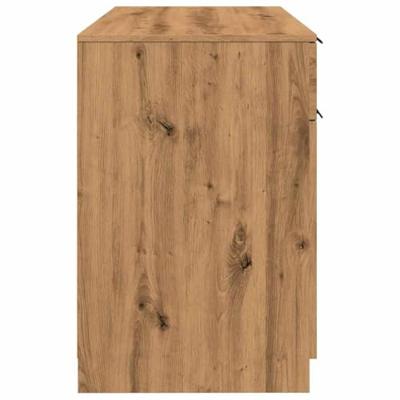 Bureau 100x50x75 cm bewerkt hout artisanaal eikenkleur