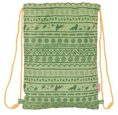 Rugtas met Koordjes Mufasa Groen Beige 26 x 34 x 1 cm